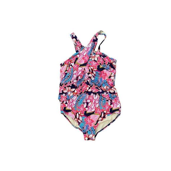 Swimsuits for All Women's 20 Plus Size High Neck Wrap One Piece Swimsuit - Picture 1 of 10